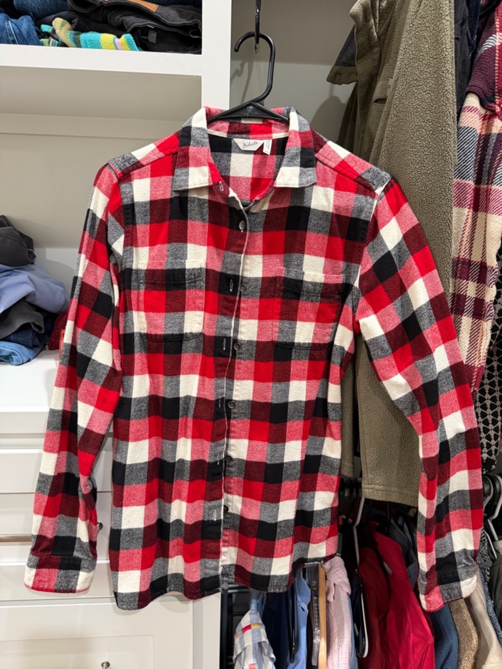 Woolrich Red, Black & Cream Buffalo Plaid Shirt - Picture 2 of 2